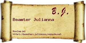Beamter Julianna névjegykártya